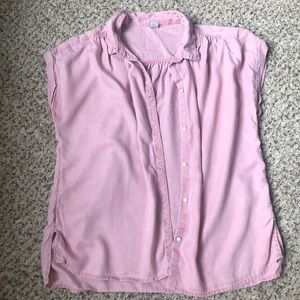 Cap sleeve button down shirt